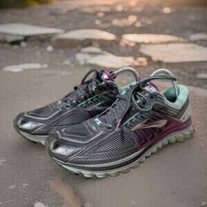 Brooks Glycerin 13 Women's Running Shoes Sz 11.5 B Gray Purple Mint 1201971B070
